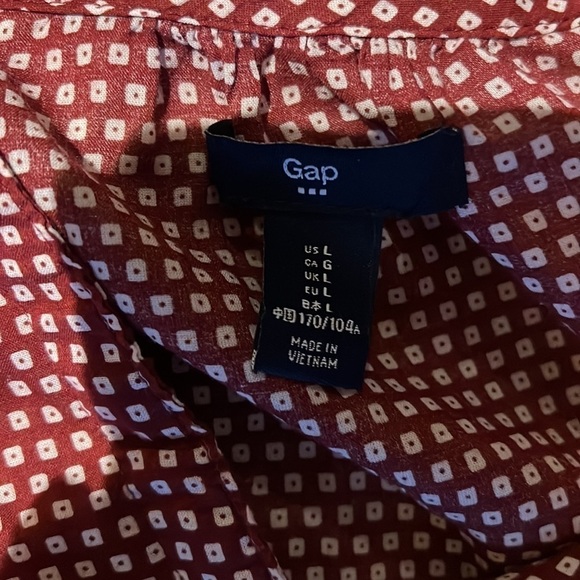 Gap sleeveless  comfy patterned blouse Sz L - Picture 6 of 9